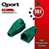 Qport Q-P5Y 50'li Yeşil RJ45 Konnektör Kılıfı