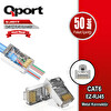 Qport Q-J601Y Cat6 EZ-RJ45 Metal Yeni Nesil Konnektör 50'li Paket