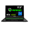 Monster Abra A7 V16.1.5 Intel Core i7 13700HX 32 GB RAM 1 TB SSD 6 GB RTX 4050 Windows 11 17,3" FHD 144 Hz Oyun Bilgisayarı