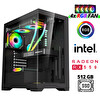 Xaser XSR969 i5 4590 16 GB RAM 512 GB SSD 4GB RX550 Ekran Kartı FreeDOS Masaüstü Oyuncu Bilgisayarı