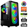 Xaser Delux X17 Ryzen 5 8400F 32 GB RAM DDR5 RAM 512 GB M.2 NVMe SSD 6GB RTX3050 FreeDOS Masaüstü Oyuncu Bilgisayarı