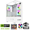 Xaser XSR1095 AMD Ryzen 7 5700X 32 GB RAM 1 TB M.2 NVMe SSD 8 GB RTX4060 Beyaz FreeDOS Masaüstü Oyun Bilgisayarı