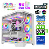 Xaser Pearl X60 i9 14900KF 32 GB RAM DDR5 2 TB SSD M.2 Nvme 16 GB RTX5070Ti FreeDOS Oyuncu Bilgisayarı