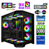 Xaser Pearl X70 i9 14900KF 32 GB RAM DDR5 2 TB SSD M.2 Nvme 16 GB RTX5080 FreeDOS Oyuncu Bilgisayarı