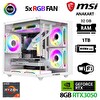 Xaser Cube X20 Ryzen 7 5700x 32 GB RAM 1 TB SSD M.2 NVMe 6GB RTX3050 Beyaz FreeDOS Tavsiye Oyuncu Bilgisayarı