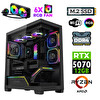 Xaser JETT X10 Ryzen 7 5700X 16GB Ram 1TB M.2 NVMe SSD 12GB RTX5070 Sıvı Soğutmalı Oyuncu Bilgisayarı