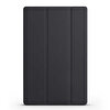 Gpack Samsung Galaxy Tab A8 SM-X200 2021 10.5" Standlı Kapaklı Arkası Şeffaf Siyah Kılıf