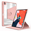 Teleplus Apple iPad Pro 12.9" 2020 Smart Cover Standlı Dönerli Nayn Kapak Pembe Kılıf