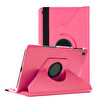Microsonic Samsung Galaxy Tab A 10.1'' T510 Kılıf 360 Rotating Stand Deri Koyu Pembe