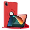 Microsonic Xiaomi Mi Pad 5 Kılıf 360 Dönerli Stand Deri Kırmızı