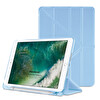 Microsonic Apple iPad 9.7 2017 (A1822-A1823) Origami Pencil Mavi Kılıf