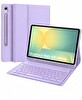 Başkenttekno Samsung Galaxy Tab S11 Ultra Uyumlu Bluetooth Q Klavyeli Standli Kalem Bölmeli Kılıf Lila