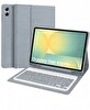 Başkenttekno Samsung Galaxy Tab S10 FE PLUS Uyumlu Bluetooth Q Klavyeli Standli Kalem Bölmeli Tablet Kılıfı Mavi