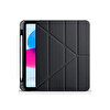Newface Apple iPad 2025 10.9 10.Nesil (A16) Kılıf Kalemlikli Mars Tablet Kılıfı - Siyah