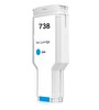 Photoink HP 738XL 676M6A HP T850 HP T950 Mavi Yüksek Kapasiteli Muadil Kartuş 300 ML
