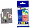 Puun Brother TZE-421 9MM X 8M Kırmızı Üzerine Siyah Muadil Laminasyon Etiket Şeridi