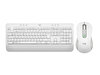 Logitech Signature K650 + M650 L Büyük Boy Sol El Kablosuz Beyaz Klavye ve Mouse Seti