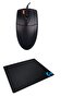 Everest SM-601 USB Optik Siyah Kablolu Mouse + Logitech Siyah Mouse Pad ( 5 Milyon Tıklama Ömürlü )