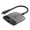 Hagibis 3'ü 1 Arada Type-C To HDMI PD USB 3.0 Macbook Uyumlu Hub Port Adaptör