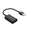 Orico USB 2.0 TRS 3.5 MM Jack Girişli Siyah Harici Ses Kartı
