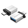 Orico CBT-UT01-SV-BP Type-C to USB 3.0 Gümüş Dönüştürücü Adaptör