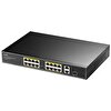 Cudy FS1018PS1 16 Port 10/100 Mbps 200 W Poe+ 2 Gigabit Uplink Portlu SFP Vlan Cctv Switch