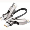 Shaza 4in1 65W USB Type-C ve Lightning Örgülü Şarj ve Data Kablosu