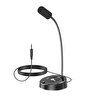 Lecoo MC01 Kablolu Multimedya 360° Bükülebilir Siyah Masaüstü Mikrofon
