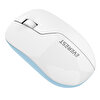 Everest SMW-973 USB 2.4 GHz Gölge Desenli Beyaz Mavi Kablosuz Mouse