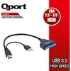 Qport Q-SU4 SATA=>USB3.0 Çevirici (USB Güç Destek) (SATA DiskiUSB3.0'a Dönüştürücü)