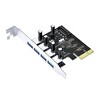 VegGieg PCI-E Express 4 Portlu USB 3.0 Hub Çoklayıcı Kart  V-PC02