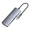 VegGieg Type-C to HDMI VGA Ethernet AUX 1*USB 3.0 2*USB PD100W TF SD Kart Okuyucu Çoklayıcı Dönüştürücü V-TC10R