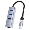 VegGieg USB ve Type-C Gigabit Ethernet Adaptörü 3 Port USB 3.0 Çoklayıcı Hub K310