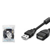 Hadron HDX7542 USB-A (F) - USB-A (M) 3mt USB Uzatma Kablosu - Siyah
