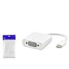 Hadron HDX7773 Type-C (M) - VGA (F) Dönüştürücü Adaptör - Gri-Beyaz