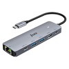 Juo Type-C 5Gbps 100W 4K 60Hz HDMI Gigabit Ethernet Dönüştürücü USB 3.2 Çoklayıcı Hub JHB61