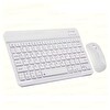 ScHitec Kablosuz Klavye ve Mouse Set Type-C Şarjlı Bluetooth 2.4G Bağlantlılı Beyaz