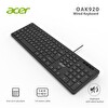 Acer OAK920 Q USB Sessiz Tek Tuş Hesap Makinalı  1.8 M Siyah Kablolu Klavye