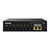 Tenda S110PC 10 Port 8 Port Poe+ 10/100 Mbps - 2 Port Uplink Switch Çelik Kasa Rack Mount Yönetilemez Switch