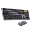 ProtoArc KM100-A CP014528 Uzay Grisi Bluetooth Mac Uyumlu Sessiz Klavye Mouse Seti