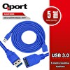 Qport Q-UZ3050 5 M USB 3.0 Uzatma kablosu