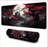 Sge Teknoloji 70×30 CM Karanlık Kırmızı Ay Temalı Kaydırmaz Taban Speed Yüzey Gaming Mouse Pad