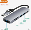 Evimdeyokyok Airsky HC13FL 5 İn 1 USB Type-C 2 İn 1 Çevirici