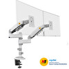 Ergoflex North Bayou H180 17"-27" Çift Kol Amortisörlü Monitör Kolu 2-9 KG Monitör Standı Beyaz