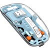 ScHitec M377 Ultra Sessiz 3 Bağlantı Modlu 2xBluetooth Kablosuz Bağlantı - 2.4Gh Gaming Type-C Şarjlı Mouse Mavi