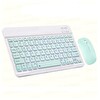 ScHitec Kablosuz Klavye ve Mouse Set Type-C Şarjlı Bluetooth 2.4G Bağlantlılı Açık Yeşil