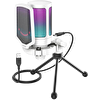 Fifine Ampligame A6VW RGB USB Beyaz Gaming Mikrofon
