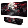 Sge Teknoloji 90X40 CM Karanlık Kırmızı Ay Temalı Kaydırmaz Taban Speed Yüzey Oyuncu Mouse Pad