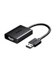 Ugreen 25161 CM 679 USB To HDMI Dönüştürücü 1080P 60Hz Video Ses Senkronizasyon Adaptörü Siyah 15 CM