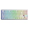 Aula F87 PRO V2 Mekanik RGB TKL Star Vector Switch Kablosuz Makrolu Hot Swap Klavye Desenli Beyaz